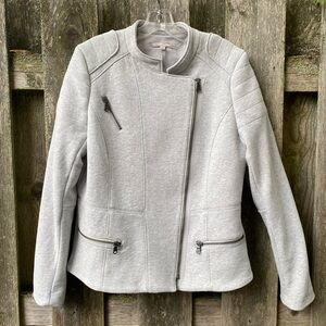 Light grey motorcycle style jacket